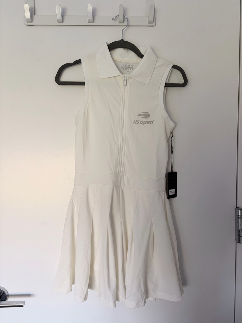 US Open White Sleeveless Tennis Dress